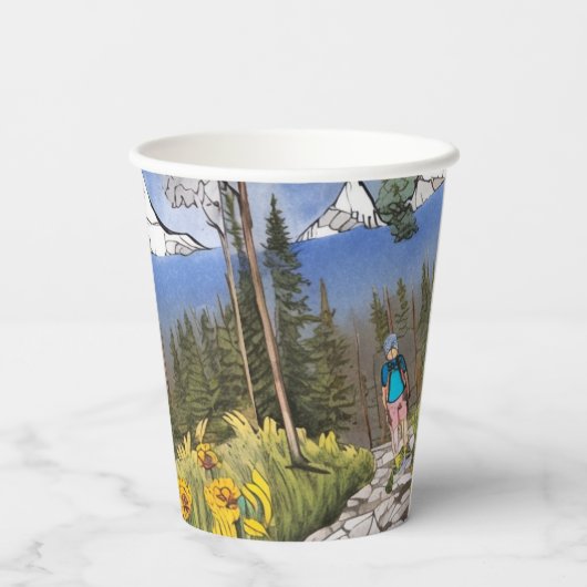 Wilderness Wandern Pappbecher (Rückseite)