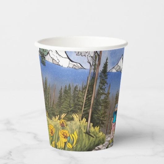 Wilderness Wandern Pappbecher (Vorderseite)