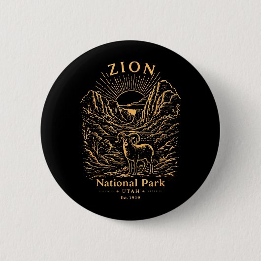 Wilderness-Wanderung Camping im Zion-Nationalpark Button (Vorderseite)