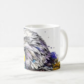 Wilderness Watercolor Forest Moon Eagle Kaffeetasse (VorderseiteRechts)