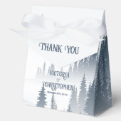 Wilderness Wedding Gray Mountain Fog Forest Geschenkschachtel (Vorderseite)