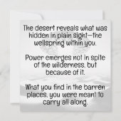 Wilderness Wisdom Karte (Rückseite)
