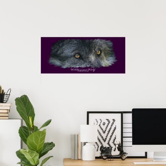 Wilderness Wolf Eyes Art Poster (Heimbüro)