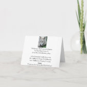 WILDERNESS WOLF Gedicht auf einer Dankeschön-Karte Dankeskarte (Rückseite)