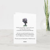 WILDERNESS WOLF & Gedicht Dankeschön Karte (Rückseite)