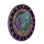 Wilderness Wolf Howling unter Vollmond Dartscheibe (Vorderseite Links)