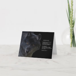 WILDERNESS WOLF Poem on a Note Card Feiertagskarte