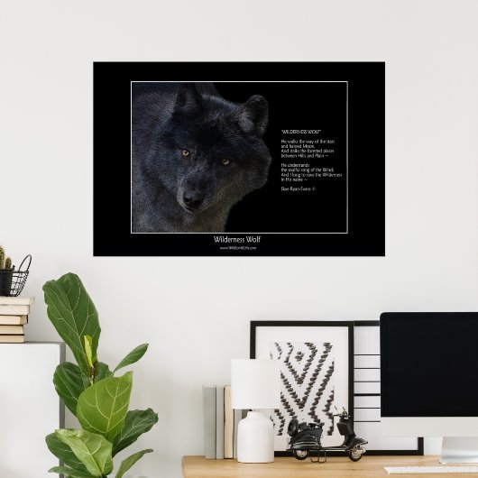 WILDERNESS WOLF Poster w\poster (Heimbüro)