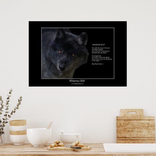 WILDERNESS WOLF Poster w\poster (Küche)