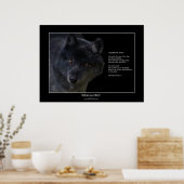 WILDERNESS WOLF Wildlife Supporter Poster w Gedich (Küche)