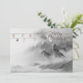Wilderness Wölfe im Schnee Weihnachten (Stehend Vorderseite)