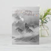 Wilderness Wölfe im Schnee Weihnachtsfeiertag Feiertagskarte (Stehend Vorderseite)
