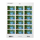 Wilderness Wooded Lake Adressaufkleber (Vorne)