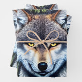 Wilderness Woodland Predator Wolf Geschenkpapier Set (Beispiel)