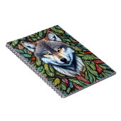 Wilderness Woodland Predator Wolf Notizblock (Rechte Seite)