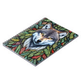 Wilderness Woodland Predator Wolf Notizblock (Linke Seite)