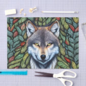 Wilderness Woodland Predator Wolf Seidenpapier (Handwerk)