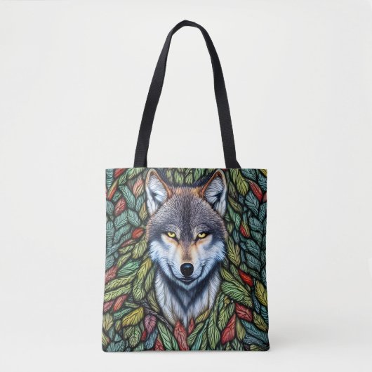 Wilderness Woodland Predator Wolf Tasche (Vorderseite)