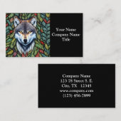 Wilderness Woodland Predator Wolf Visitenkarte (Vorne/Hinten)