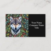 Wilderness Woodland Predator Wolf Visitenkarte (Vorderseite)