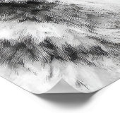 Wildernessgeist - Grauer Wolf Feinkunstskizze Poster (Ecke)