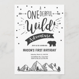 Wildes Abenteuer Erster Geburtstag Einladung Junge