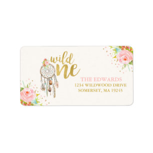 Wildes Adressen-Etiketten Boho wildes mit Adressaufkleber