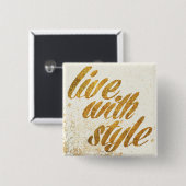 Wildes Apple | leben mit Art - Girly Zitat Button (Vorne & Hinten)