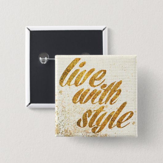 Wildes Apple | leben mit Art - Girly Zitat Button (Vorne & Hinten)