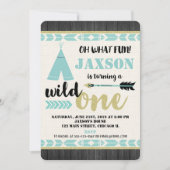 Wildes aquamarines Schwarzes der 1. ersten Einladung (Vorderseite)