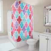 Wildes Aquarell-buntes marokkanisches Muster Duschvorhang (Beispiel)