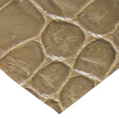 wildes beige braunes Alligatorkrokodilleder Kurzer Tischläufer (Ecke)