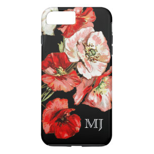 Wildes Blumenmonogramm der Mohnblume Case-Mate iPhone Hülle