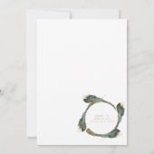 Wildes Brautparty | Feather Watercolor Circle Einladung (Rückseite)