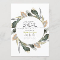 Wildes Brautparty | Feather Watercolor Circle