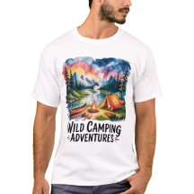 Wildes Camping Adventures Wasserfarben Design