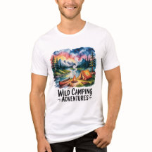 Wildes Camping Adventures Wasserfarben Design