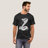Wildes Cobra-Schlangen-Distressed-Grafik T-Shirt (Vorne ganz)