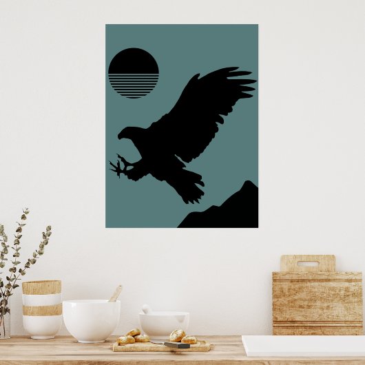 Wildes Design Eagle Poster (Küche)