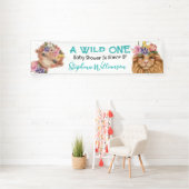 Wildes, ein Löwe geschlechtsneutrales Baby Banner (InSitu)