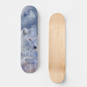 Wildes Fahrt-Weißes Wolf-Skateboard Skateboard (Vorderseite)