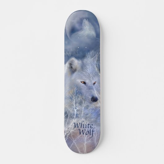 Wildes Fahrt-Weißes Wolf-Skateboard Skateboard (Vorne)