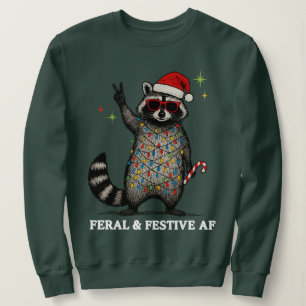 Wildes & Festliches AF-Waschbär-Hässliches-Christe Sweatshirt