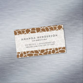 Wildes Giraffen-Muster-Tierdruck Magnetische Visitenkarte (Beispiel)