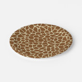 Wildes Giraffen-Muster-Tierdruck Pappteller (Schrägansicht)