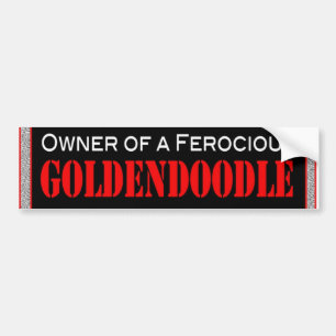 Wildes Goldendoodle Autoaufkleber