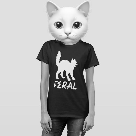 WILDES GOTH-PUNK-KATZEN-TSHIRT T-Shirt