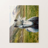 Wildes graues Pferd in den Bergen Puzzle (Vertikal)