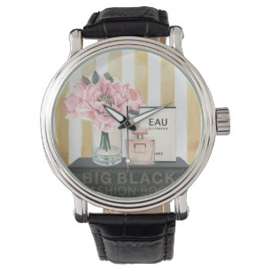 Wildes großes Mode-Buch Apples   - gestreift Armbanduhr