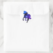 Wildes Herz, Blue Horse Sticker (Tasche)